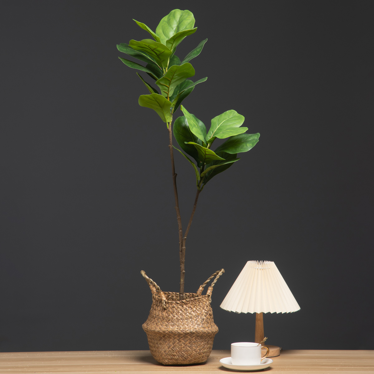 Rubber Plant Ficus - Branche d'arbre Ficus artificielle 103cm/132cm, grandes