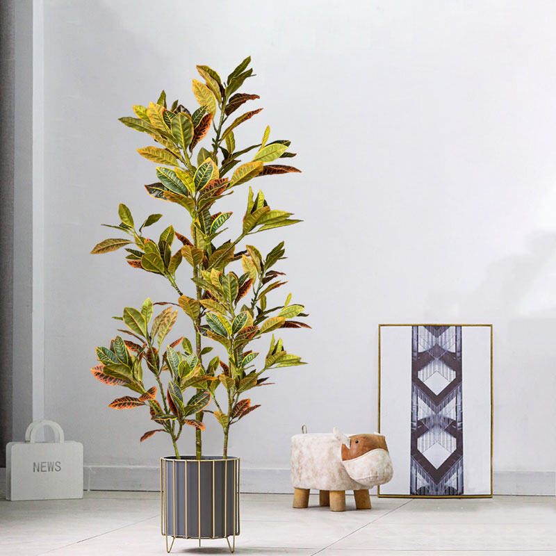 Rubber Plant Ficus - Grand arbre Ficus artificiel de 120cm,