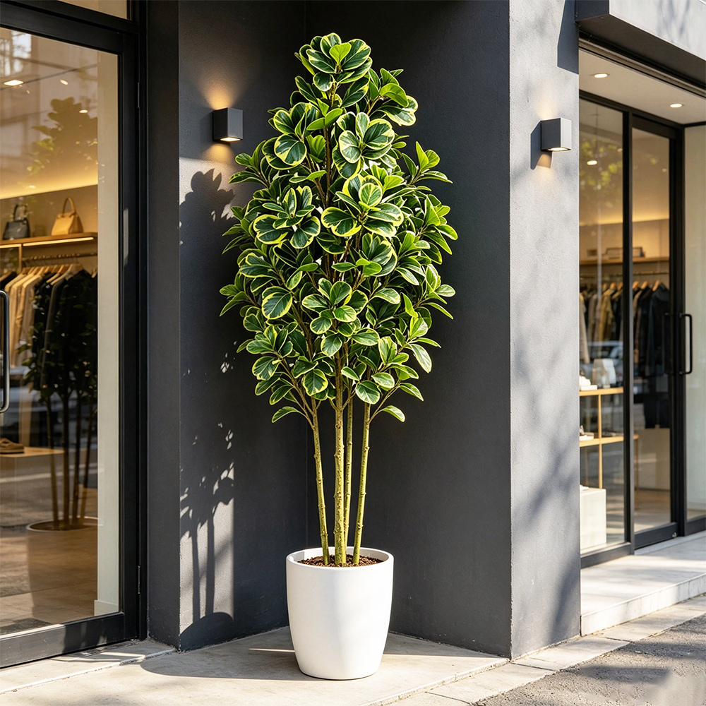 Rubber Plant Ficus - Arbre artificiel Ficus de 76 cm/115